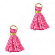 Mini Quaste 2cm - Gold-magenta pink